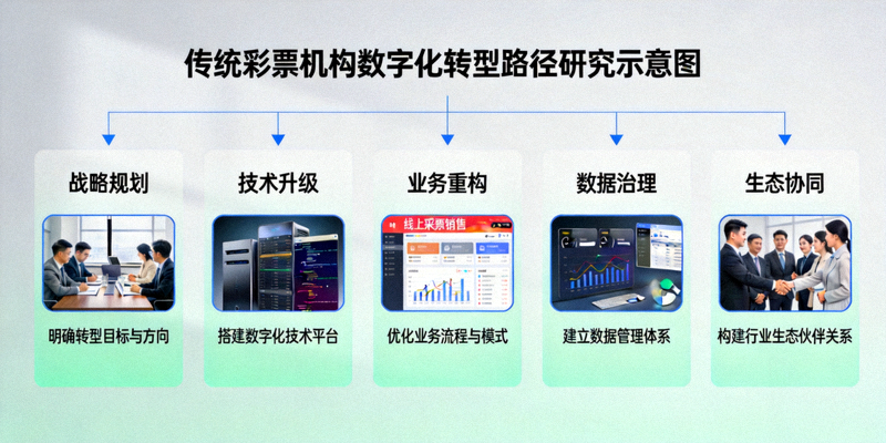 传统彩票机构数字化转型路径研究示意图